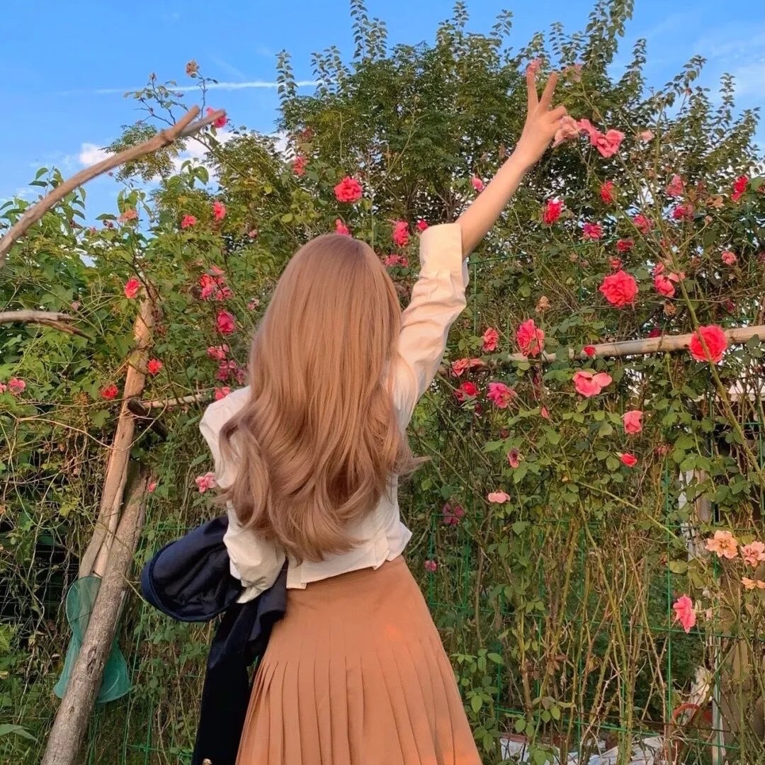 坐推土机的少女